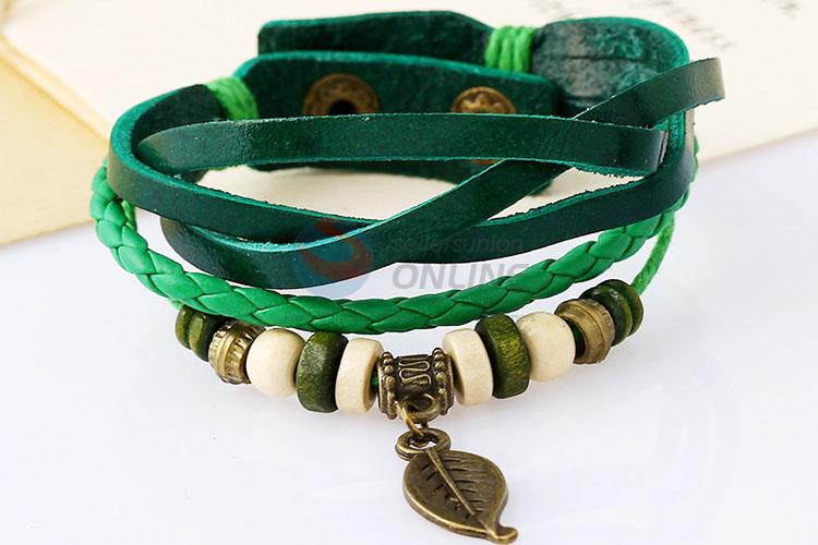 Fashion Hand Ornament Leather Woven Bracelet