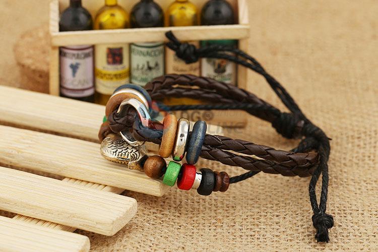 Fashion Cute Fish Beaded Leather Bracelet