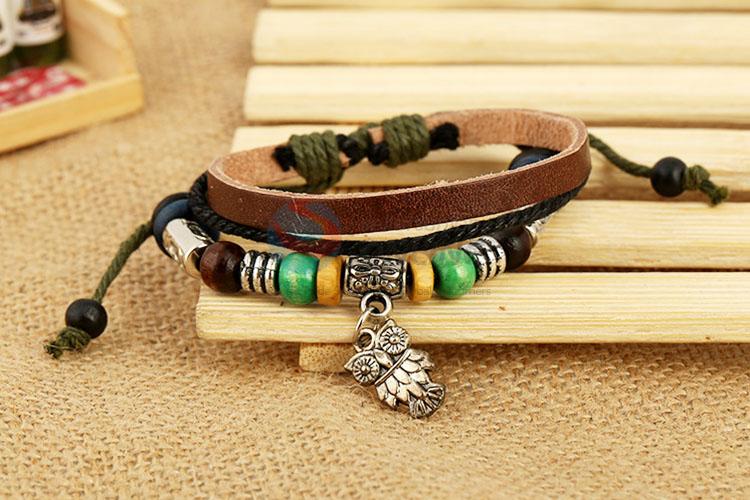 Good Quality Owl Charm Beaded Beaded Bracelet