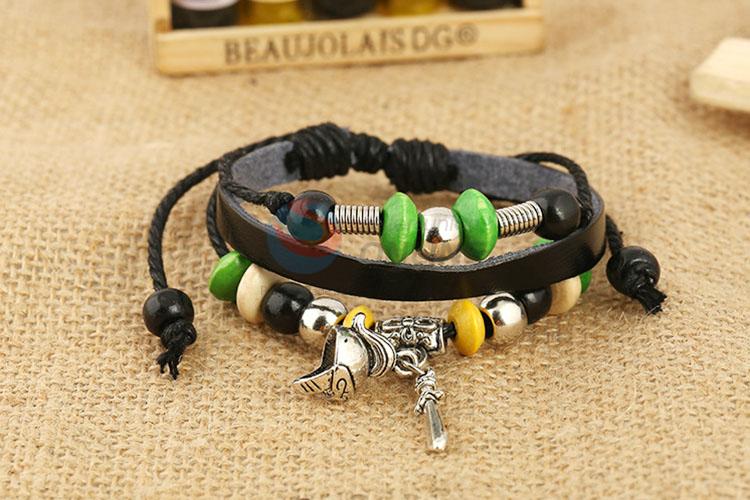 Unique Design Retro Style Leather Bracelet For Man And Women