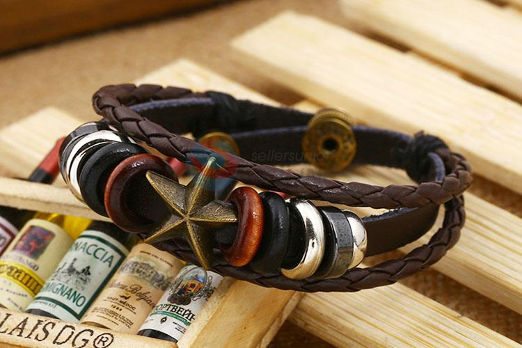 Wholesale Elegant Charm Leather Bracelet