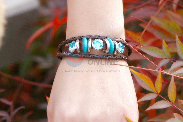 Fashion Design Colorful Leather Bracelet Best Wristband