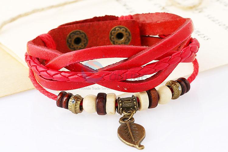 Fashion Hand Ornament Leather Woven Bracelet