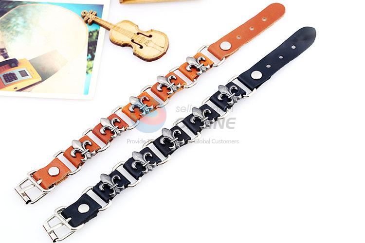 High Quality Fashion Leather Bracelet Cool Wristband