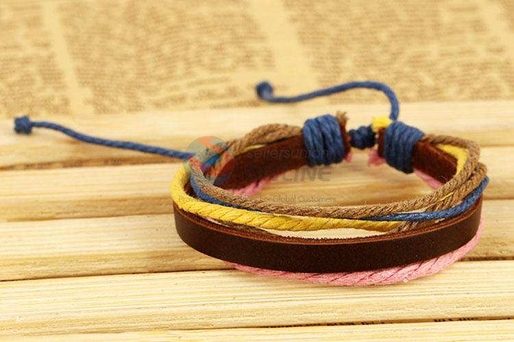 Fashion Design Colorful Leather Bracelet