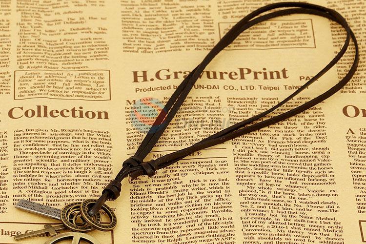 Wholesale Peace Symbol Leather Necklace Cool Necklace