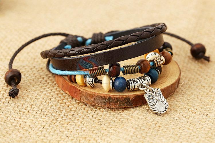 New Design Beaded Bracelet Colorful Leather Bracelet