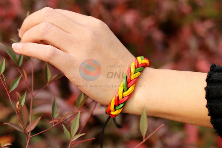 Fashion Design Colorful Leather Woven Bracelet