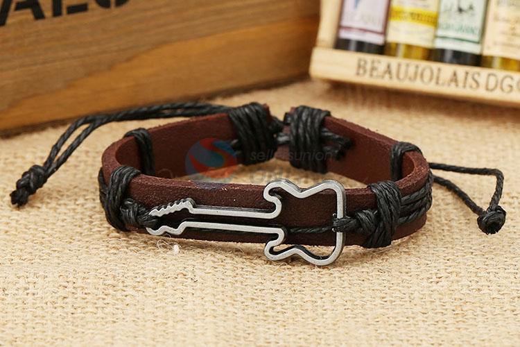 Creative Design Guitar Decorative Leather Bracelet