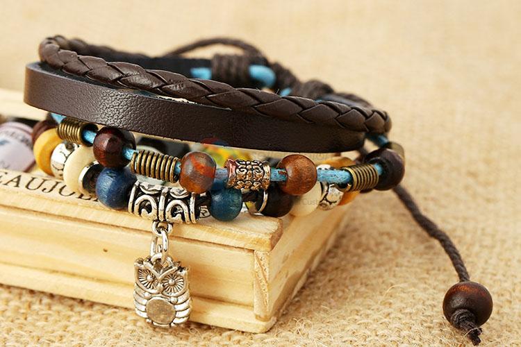 New Design Beaded Bracelet Colorful Leather Bracelet