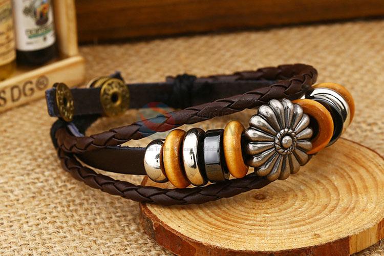 Wholesale Elegant Charm Leather Bracelet