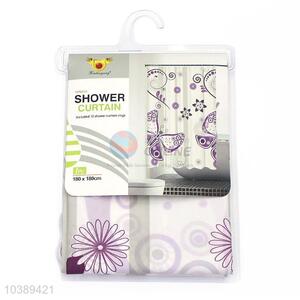 Wholesale Flower Pattern Shower <em>Curtain</em> Cheap <em>Bath</em> <em>Curtain</em>