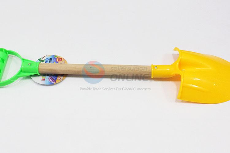 Plastic Middle Size Beach Shovel Wooden Handle Beach Tools