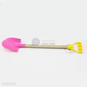 Pink Color Wooden Handle Middle Size Beach Shovel