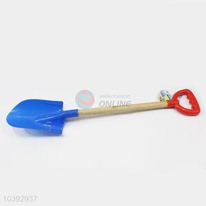 Blue Color Wooden Handle Middle Size Beach Shovel