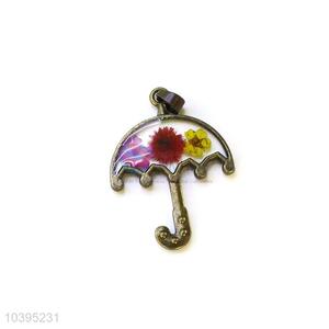 Custom Umbrella Shape Colorful Real Flower Pendant