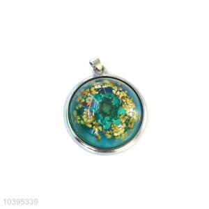 New Design Round Zinc Alloy Pendant Fashion Real Flower Pendant