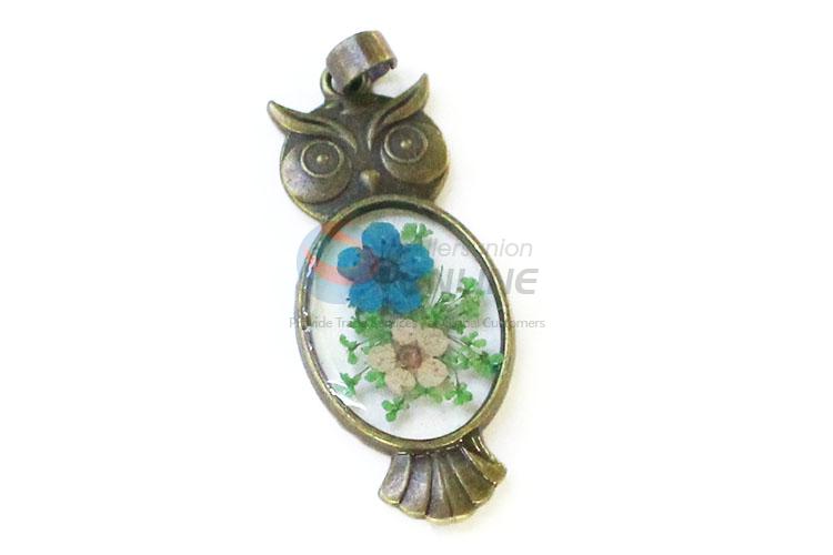 Creative Design Bronze Owl Shape Pendant With Chain