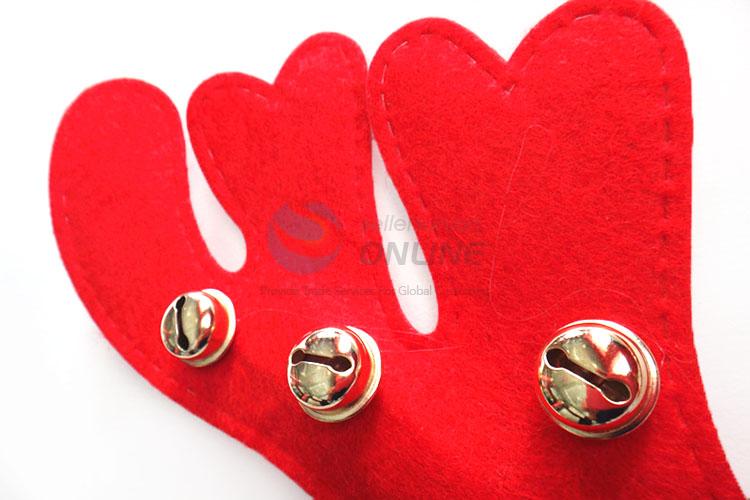 Best Quality Red Ear Antler Hair Clasp With Bell