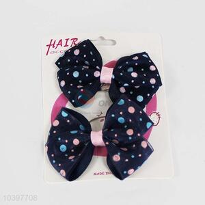 Hot sale polyester bowknot hairpin,6.5cm