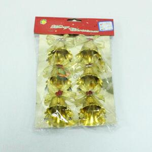 6Pcs Gold Color Lovely Christmas Bells Decoration