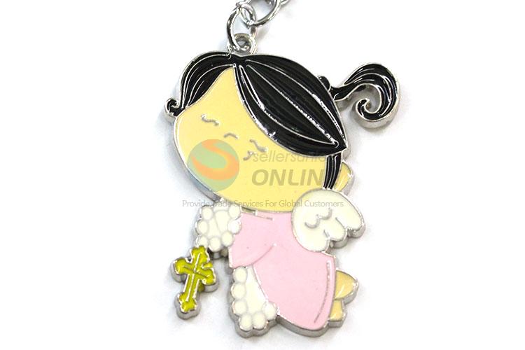 Lovely Girl Shape Zinc Alloy Key Ring Cheap Keychain