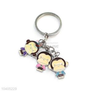 Custom Cartoon Monkey Shape Zinc Alloy Keychain Key Ring