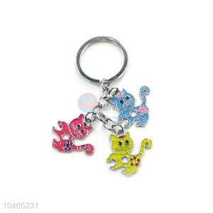 Latest Cute Cat Shape Zinc Alloy Key Ring Cheap Keychain