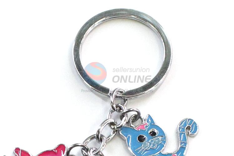 Latest Cute Cat Shape Zinc Alloy Key Ring Cheap Keychain