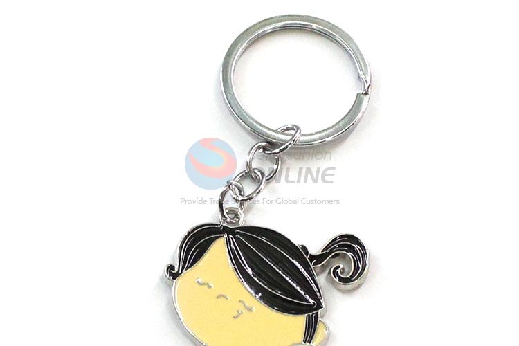 Lovely Girl Shape Zinc Alloy Key Ring Cheap Keychain