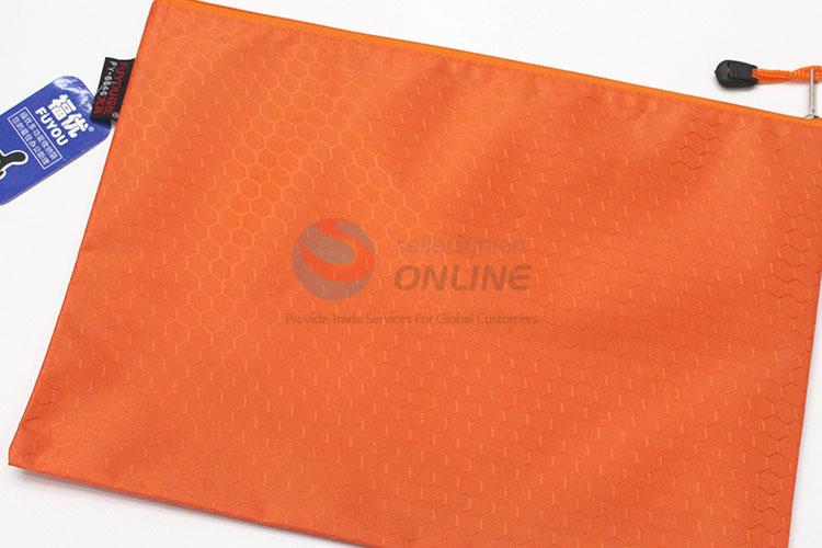 Promotional Custom Logo Imprint Waterproof Oxford Polyester Zipper File Folder Bag Document Bag for A4