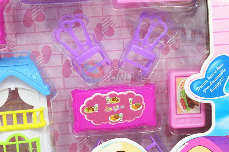 Hot Sale Plastic Mini Doll House Play Set