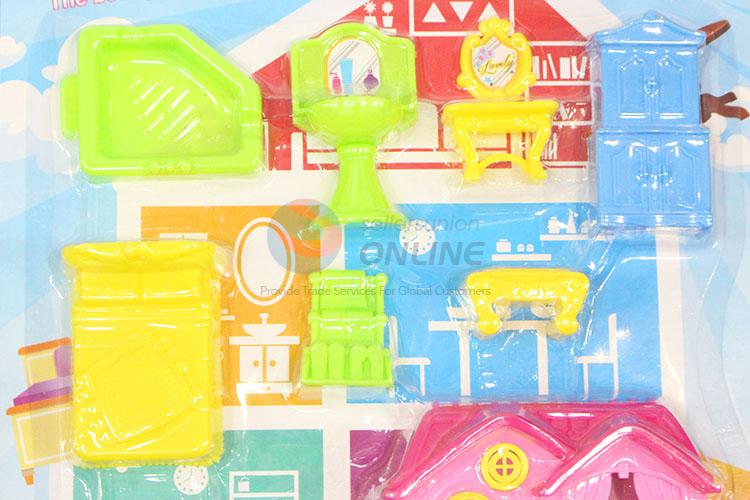 DIY Girl Plastic Villa Toy Furniture Set Toys