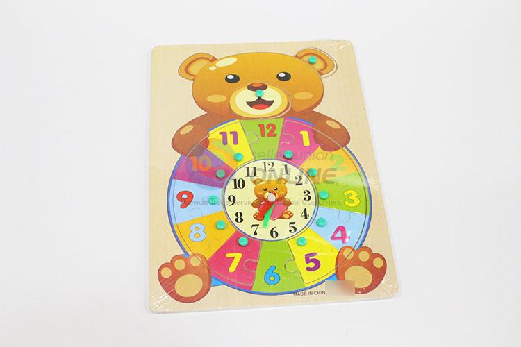 Bear Clock Wooden Puzzles Set