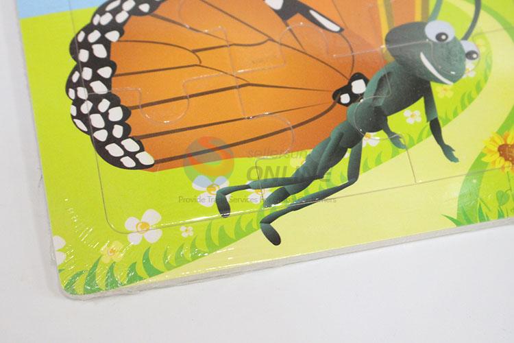 High Quality 6pcs Insects Wooden Puzzles Set