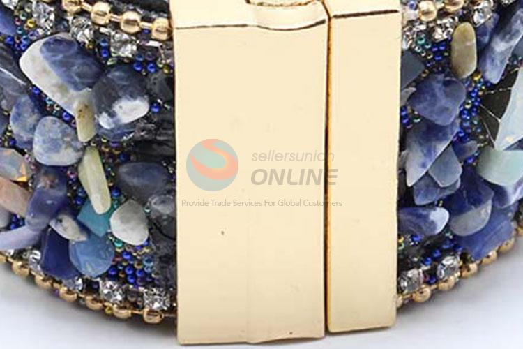 High Quality Leather Wrap Bracelet With Semi-Precious Stone For Women