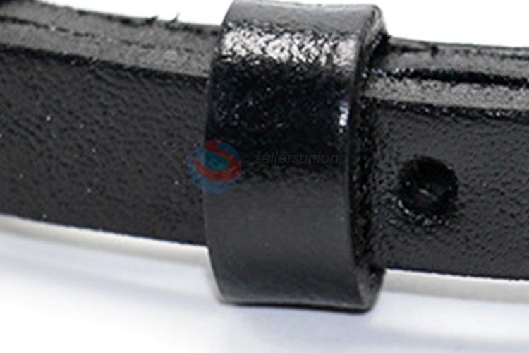 Latest Style Black Mens Leather Bracelet