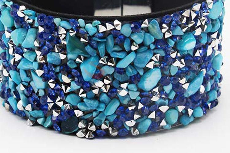 Latest Style Women Rhinestone Magnetic Clasp Wristband