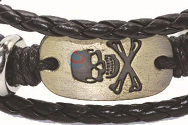 Wholesale Custom Cheap Braided Leather Wristband