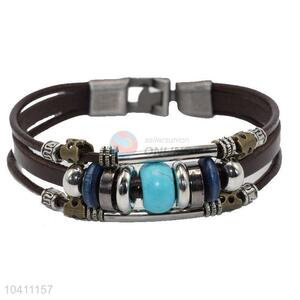 Best Quality Good Sale Mens Women Leather Bracelet  