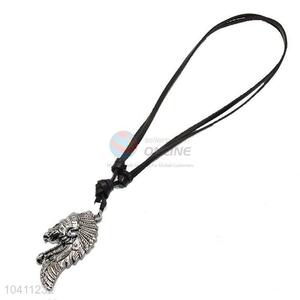 New Arrival Cowhide Cord Hiphop Punk Pendent Necklace For Sale