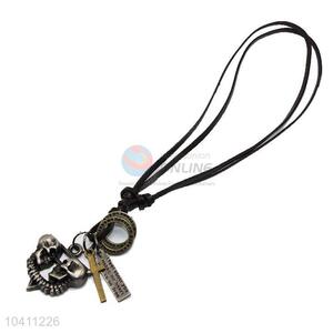 Wholesale Cheap Cowhide Cord Hiphop Punk Pendent Necklace