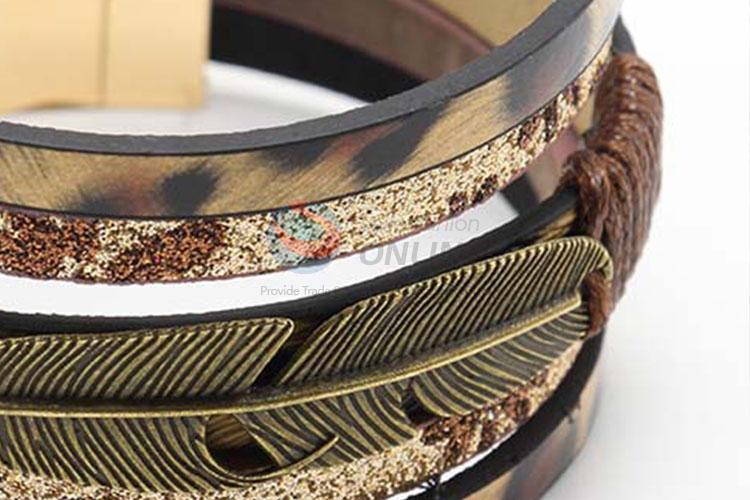 Promotional Women Trendy Jewelry Bangle Snap On Bracelet