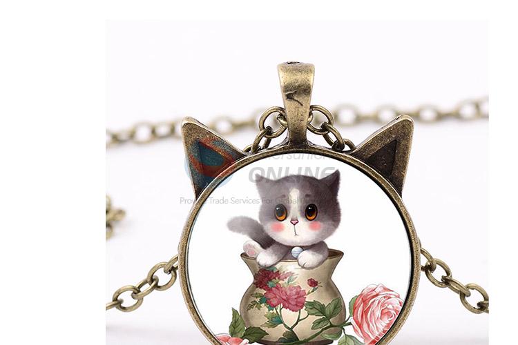 Unique Design Cat Pattern Alloy Sweater Chain