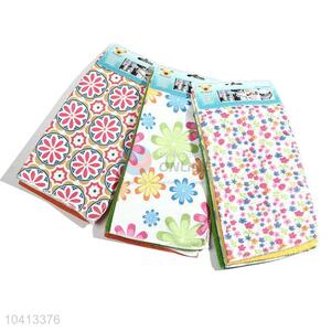 Bottom price flower printed table cleaning towel kitchen cloth