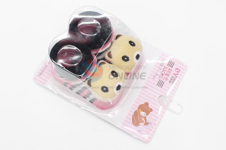 3D Bear Head Cotton Kids Baby Sock