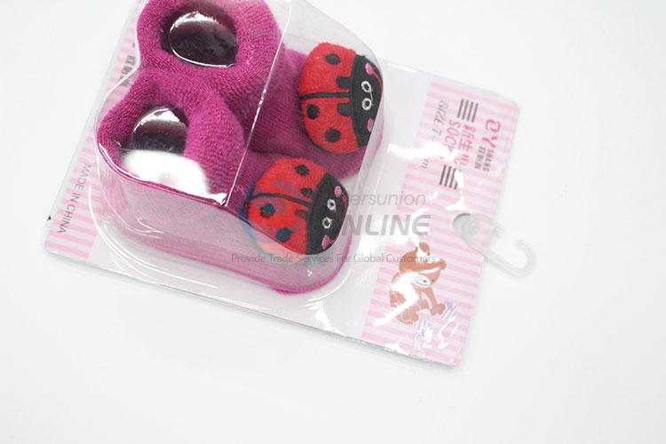 3D Ladybird Head Cotton Kids Baby Sock