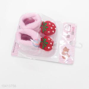 3D Strawberry Head Cotton Kids Baby Sock