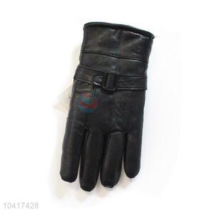 Fancy design hot selling men genuine leater warm gloves