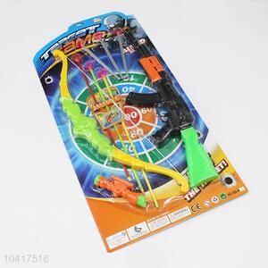 Plastic target dart board toy gun with bow and arrow